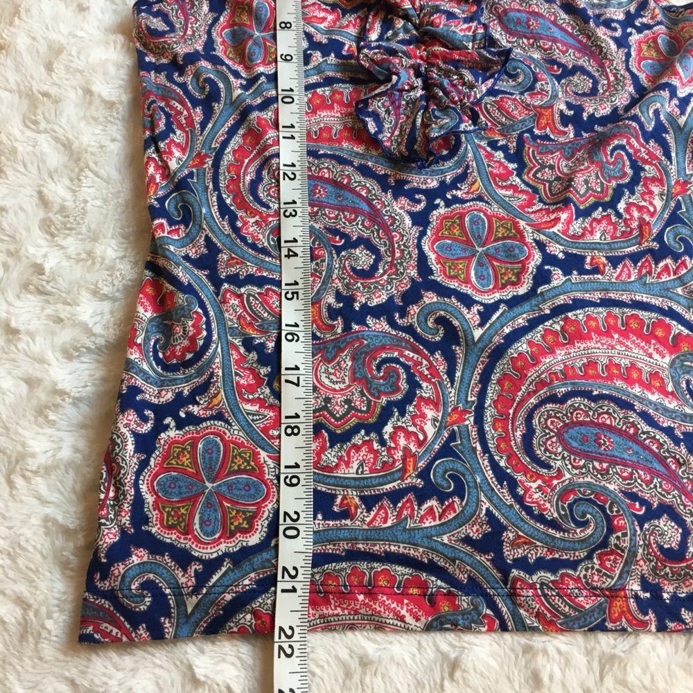 LAUREN Ralph Lauren Paisley Ruffle Top - Picture 4 of 8